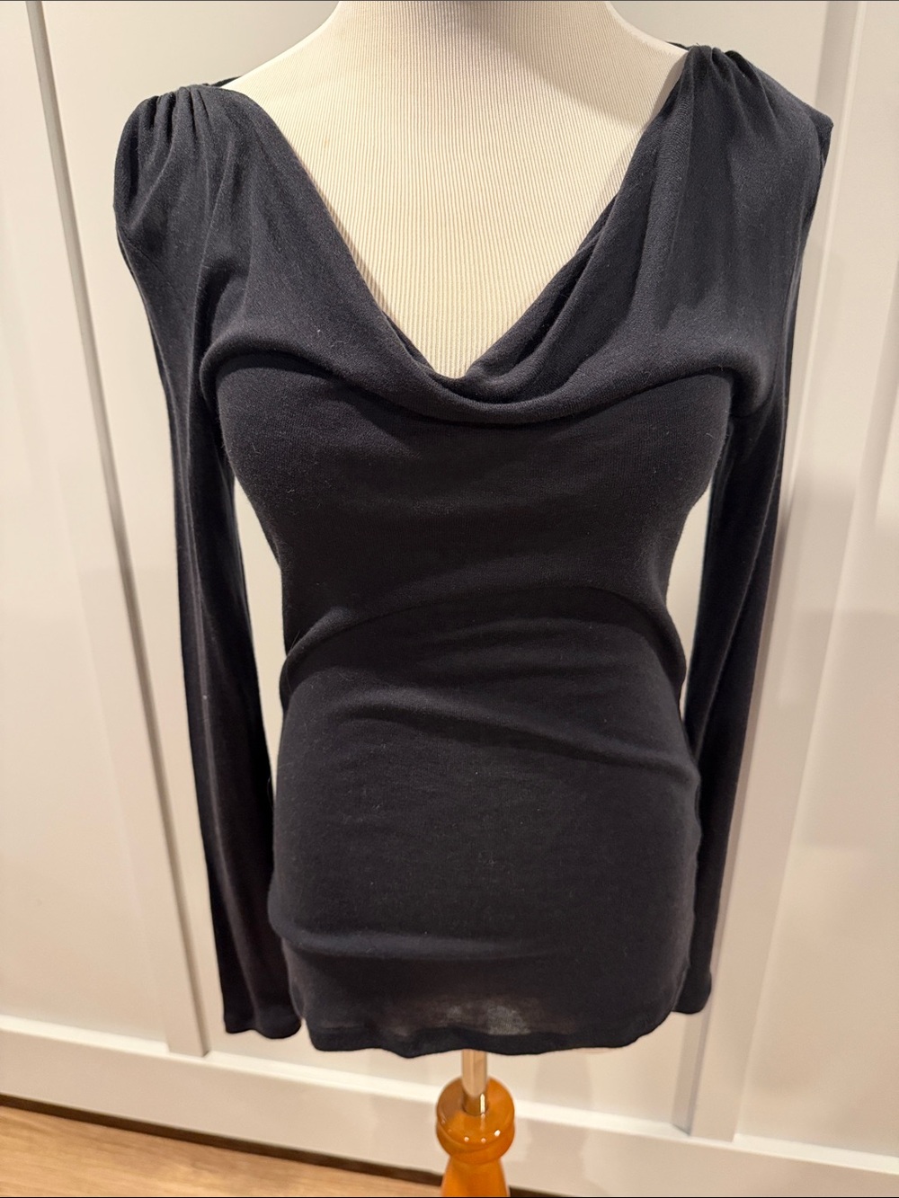 Massimo Dutti dark navy Cowl-neckSweater - Minimal Knit